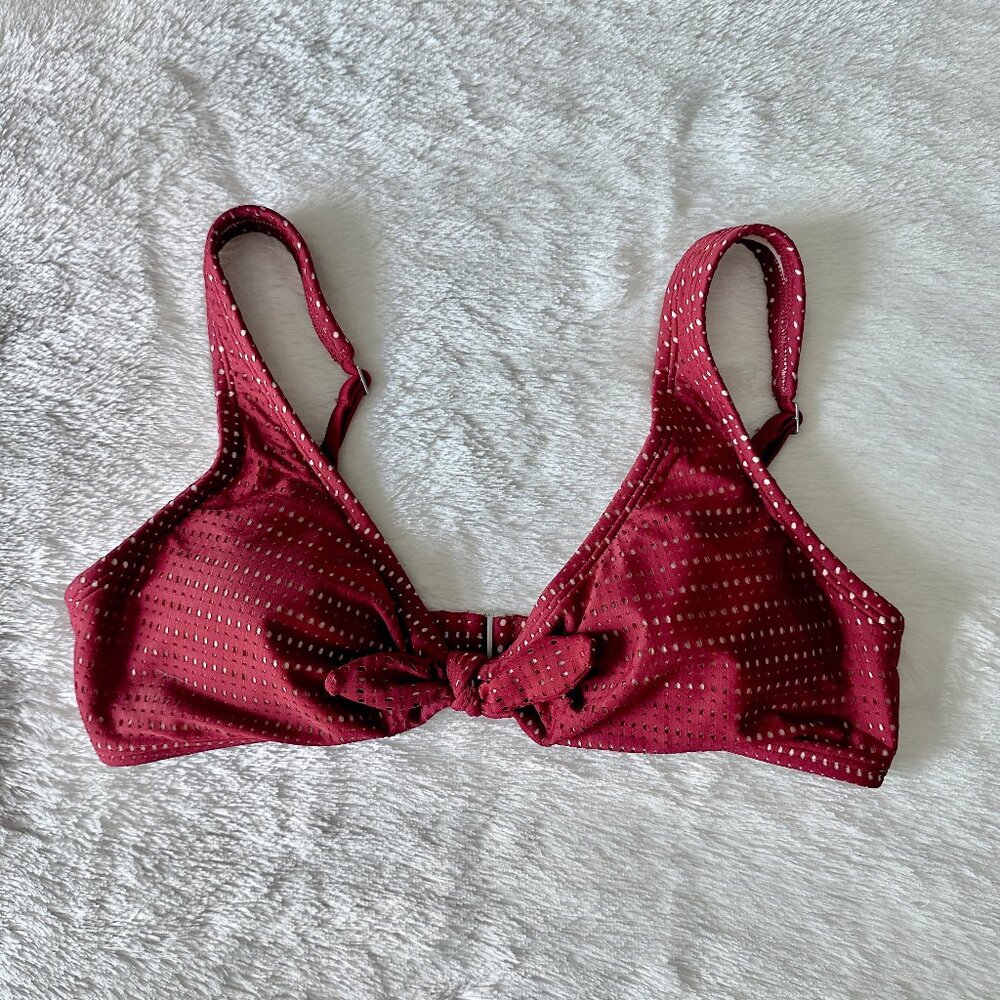 A&F Front Tie Eyelet Bikini Top